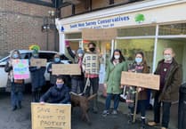 Police Bill protest at South West Surrey MP Jeremy Hunt's Hindhead office