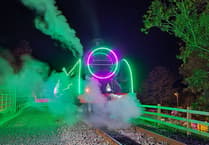 Watercress Line runs last Steam Illuminations train of season