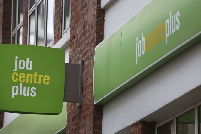File photo dated 17/02/16 of a Job Centre plus sign. Issue date: Wednesday January 19, 2022.
