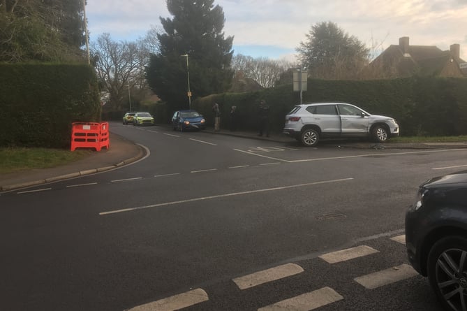 Police car involved in three-car smash at Petersfield accident blackspot