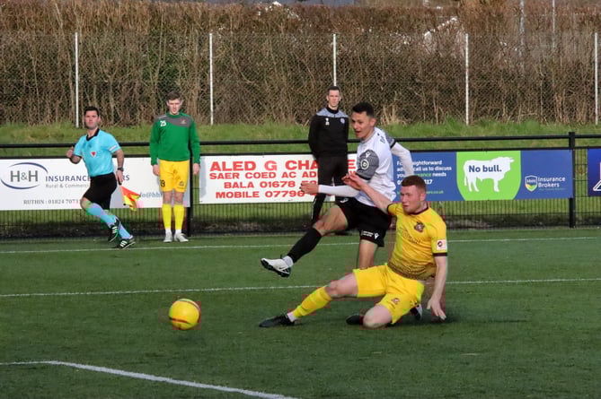 Bala's Ebbe bags double to sink brave Seasiders in Welsh Cup