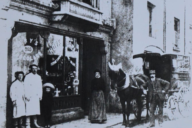 A black and white photo of what’s now known as Wigmore’s Bakery.