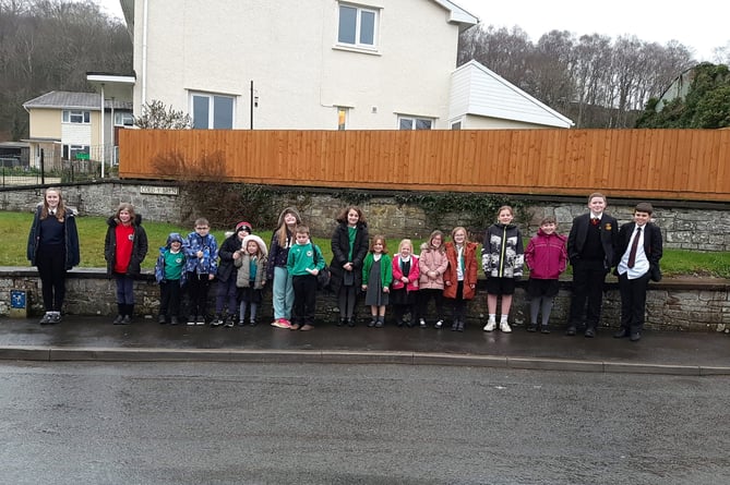 Some of the children from Bwlch who may be affected by the proposed catchment changes.