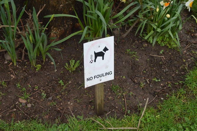 Dog fouling sign.
