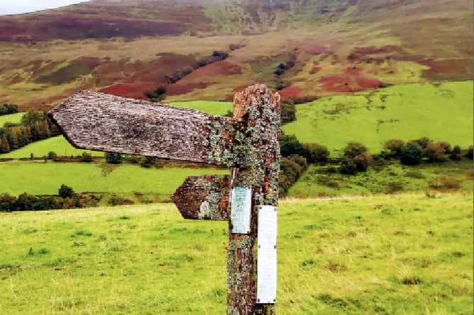 A sign in the Brecon Beacons