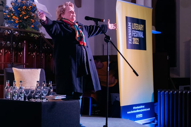 Former Bake Off host Sandi Toksvig opened the Farnham Literary Festival last Saturday