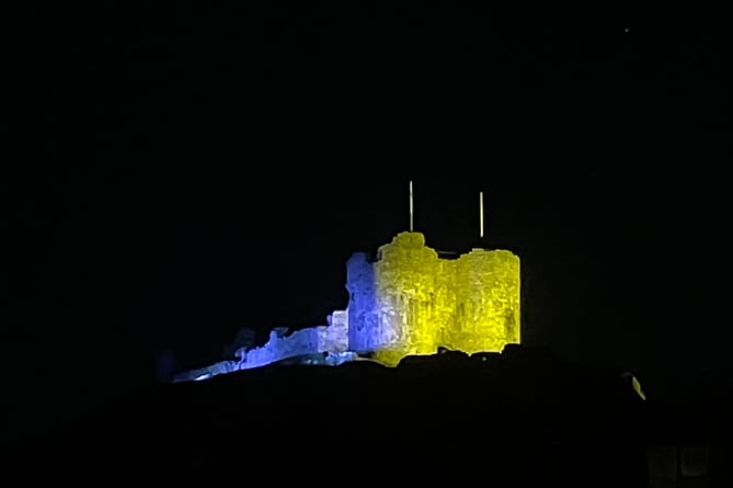 Criccieth Castle on Wednesday night