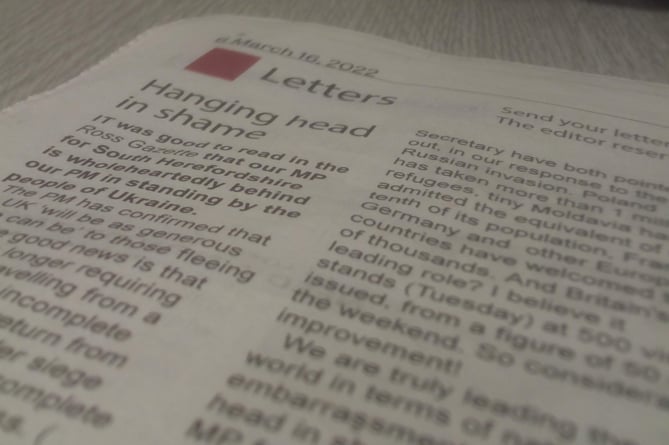 Readers’ letters, Ross Gazette.