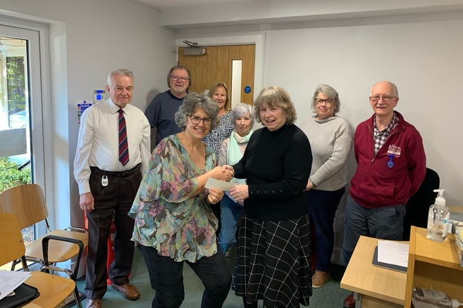 Presentation of £500 cheque for dermatoscope for Forest Surgery in Bordon and Badgerswood Surgery in Headley