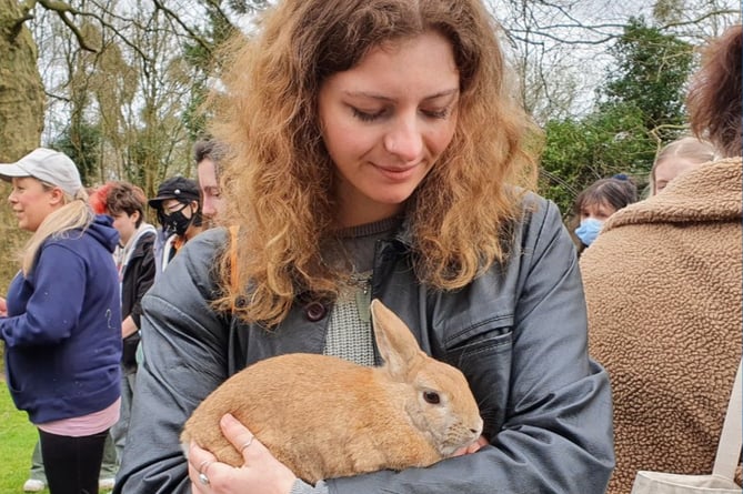 The cuddly creatures all came from Em’s Farm and are used to being handled by humans - UCA Farnham University Mental Health Day
