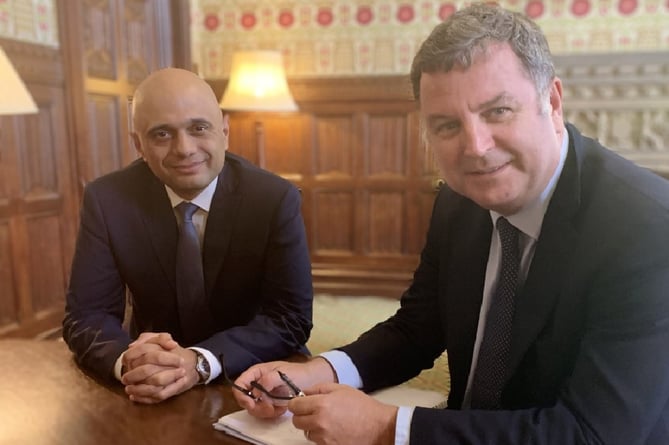 Photo: Mel Stride MP, right, with Health Secretary Sajid Javid.