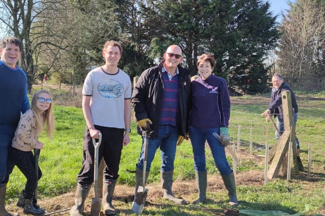 Volunteers planted more than 400 saplings over the weekend for the Queen’s platinum jubilee.