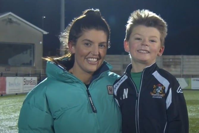 Footballer and mother-of-three Jessica Baker lost around 30 percent of her own blood during the birth of her son, Connor, seven years ago