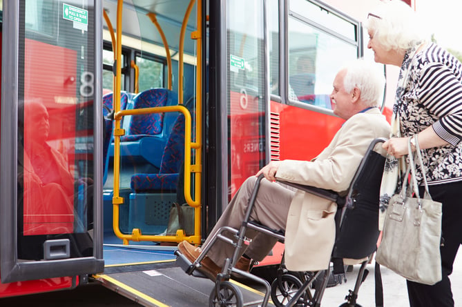 Picture to illustrate article on a new Government move to improve access to public transport for people with disabilities.