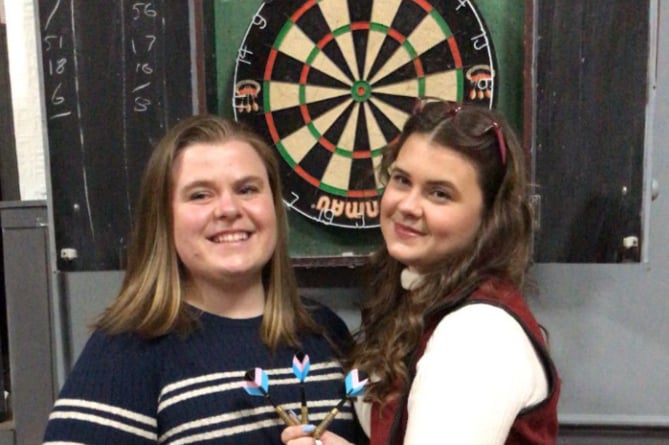 Members of Gwent young Farmers enjoying the darts