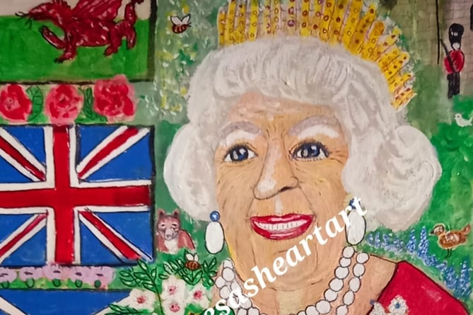 The painting sent to the Queen by artist Teresa Wilkin