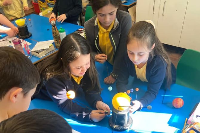 St Teilo’s School Tenby lesson on solar system