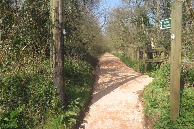 The resurfaced footpath. SR 1473