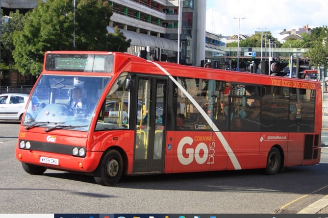A Go Cornwall bus pictures in Plymouth