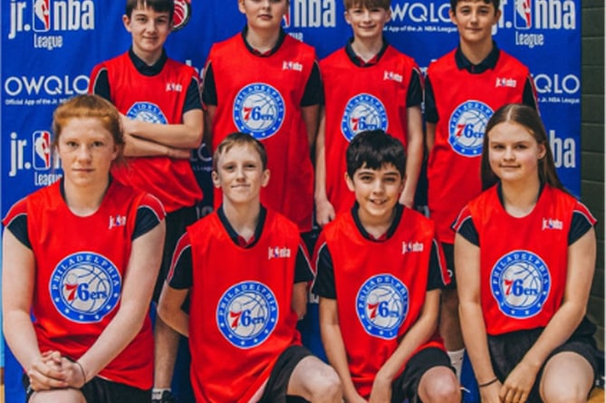 Ysgol Aberaeron represented the Philadelphia 76ers