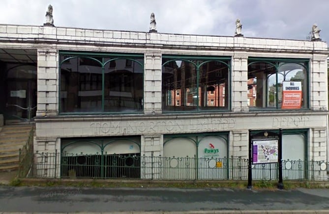The east side of the Auto Palace building in Llandrindod Wells
