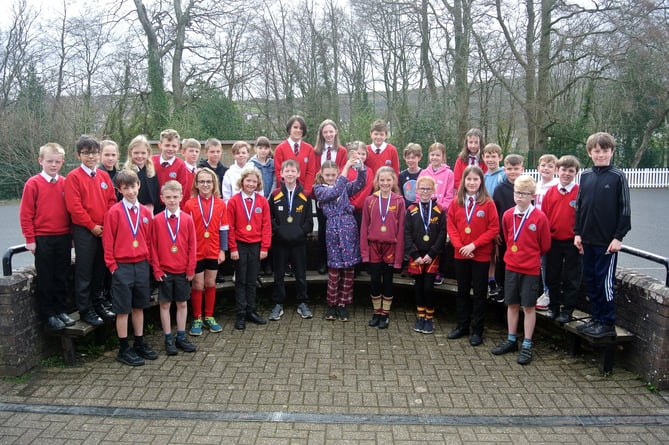 Okehampton  Primary School cross country winners