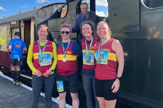 Okehampton Running Club (ORC) members beat the train
