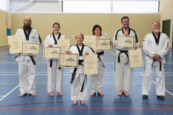All smiles from students who completed their grading competitions in Daventry