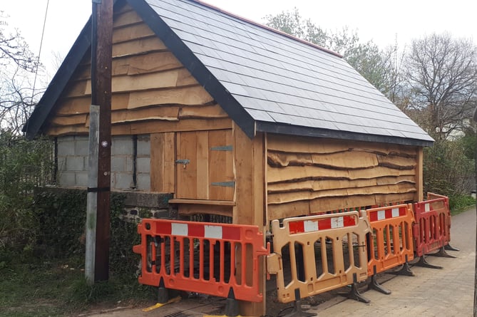 bat house beside Old Mill in Okehampton