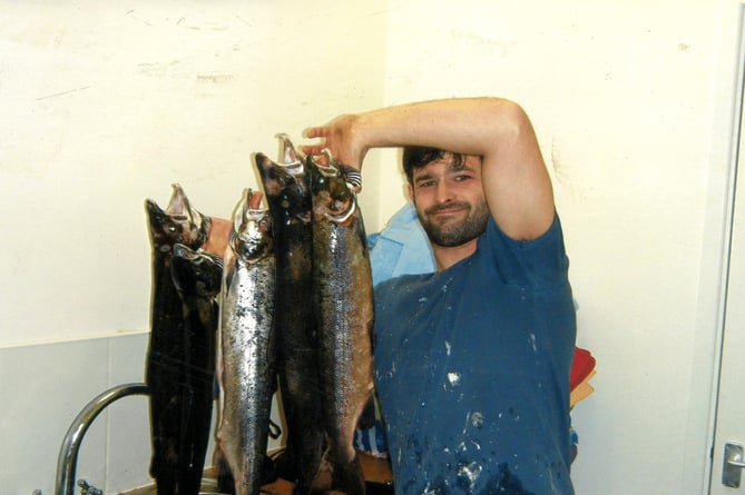 Emlyn Rees and coloured sea trout