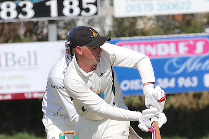 Richard Brown on his way to a half century against Lanhydrock last weekend