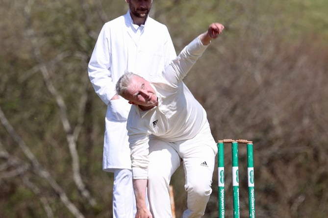 Rob Piper bowls for Luckett against Bugle last Saturday