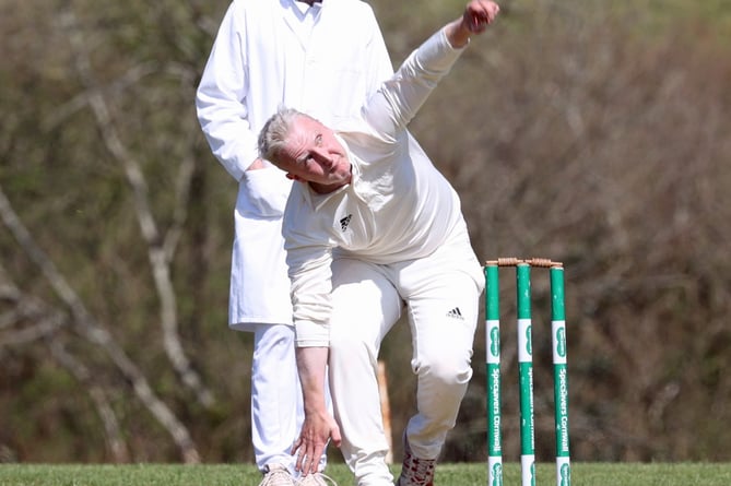 Rob Piper bowls for Luckett against Bugle last Saturday