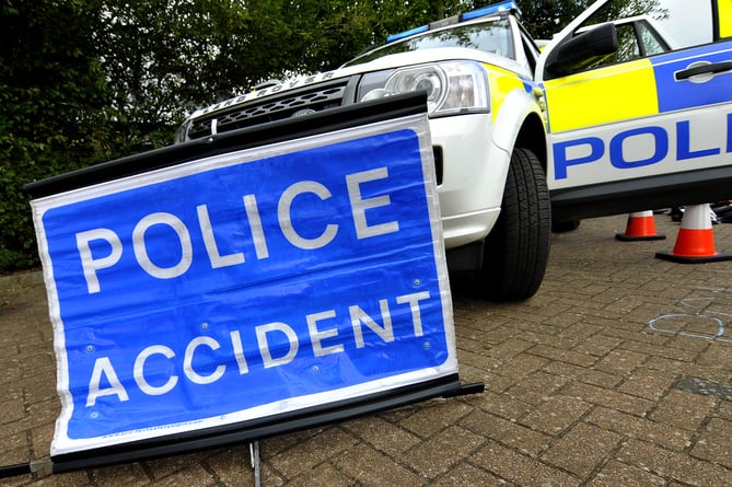 Police accident sign
