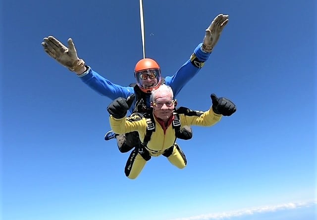Ray Brooker skydiving