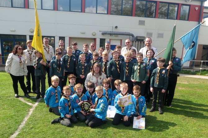 Crediton contingent who won the Best Turned Out shield. SR 1662