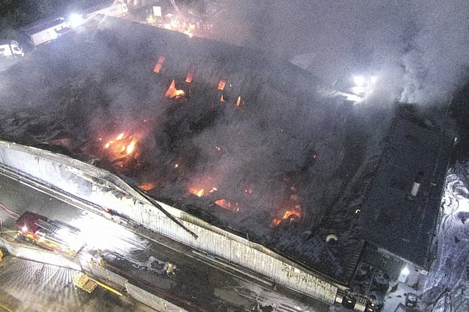 Firefighters tackle huge blaze at Ross industrial site