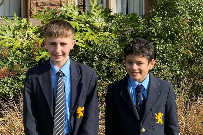 Year 8 pupils, from left: Olly Jones and Leo Ling.