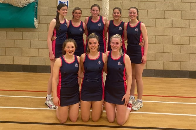 Monmouth School for Girls netballers