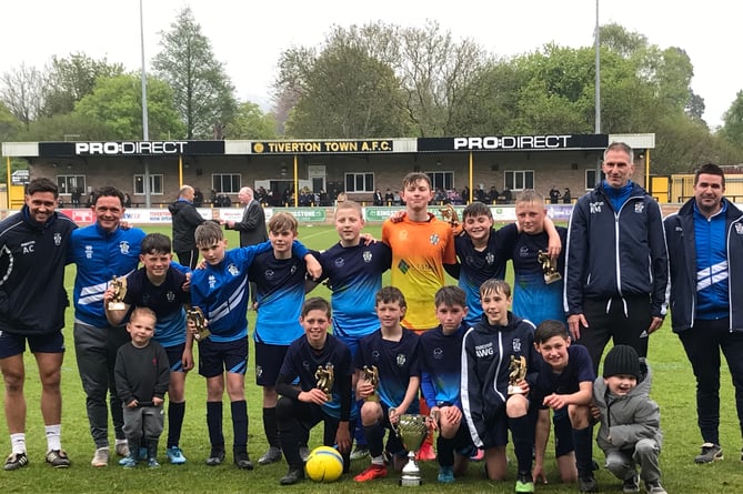 Crediton Youth U12’s who took the League and Cup double.