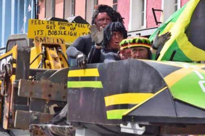 That infamous Jamaican bobsleigh incident from Aberaeron Carnival...  