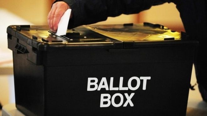 An elections ballot box