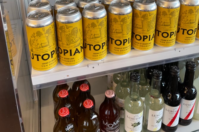 A premium Utopian lager was only a reach away