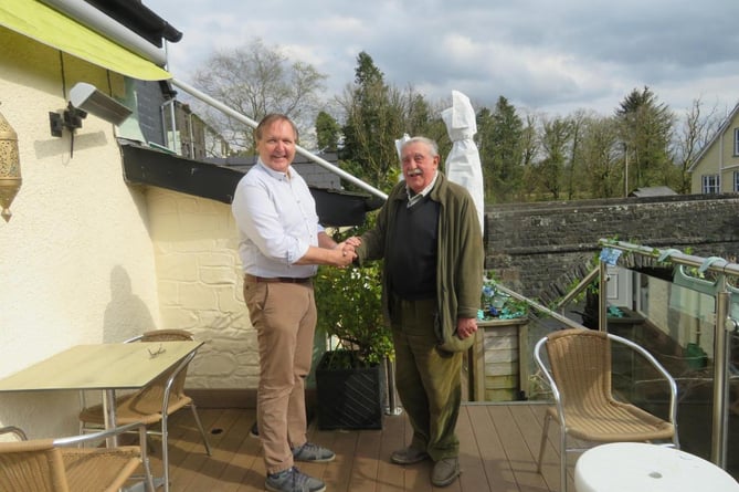 Colonel Tim Van Rees (right) with incoming candidate Peter James MBE.