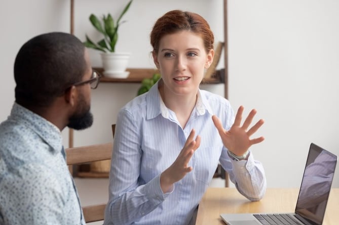Workers bonding while discussing their concerns