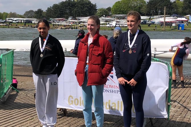 Ailsa, right, with her medal