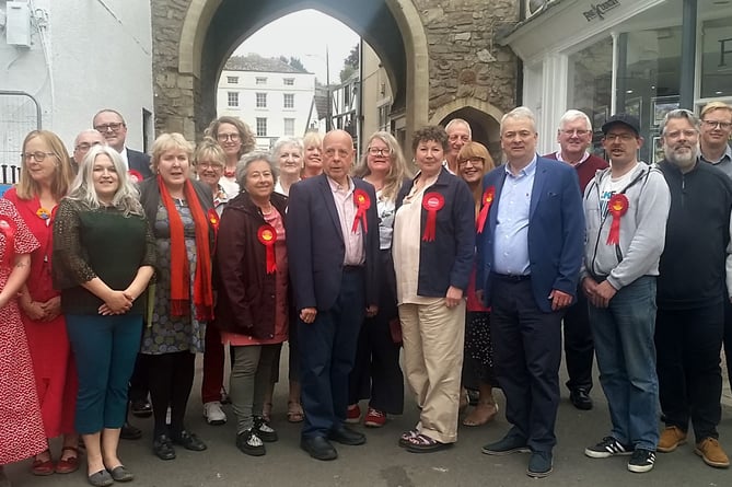 Labour county councillors celebrate their election success  Picture by ANDY SHERWILL
