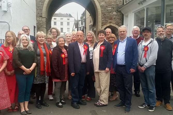 Labour county councillors celebrate their election success Picture by ANDY SHERWILL