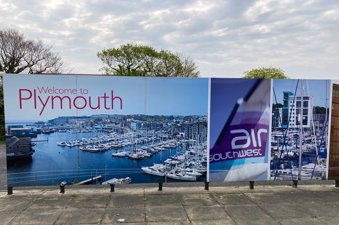 Plymouth City Airport sign