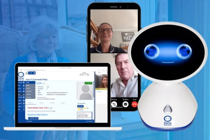 Genie Connect robot helps those in need of support to access care staff when needed.